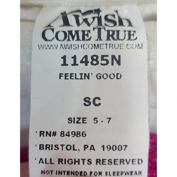 A Wish Come True Dance Costume Dancewear Girl's 5-7 Feelin' Good Pink Sequins - Picture 6 of 6